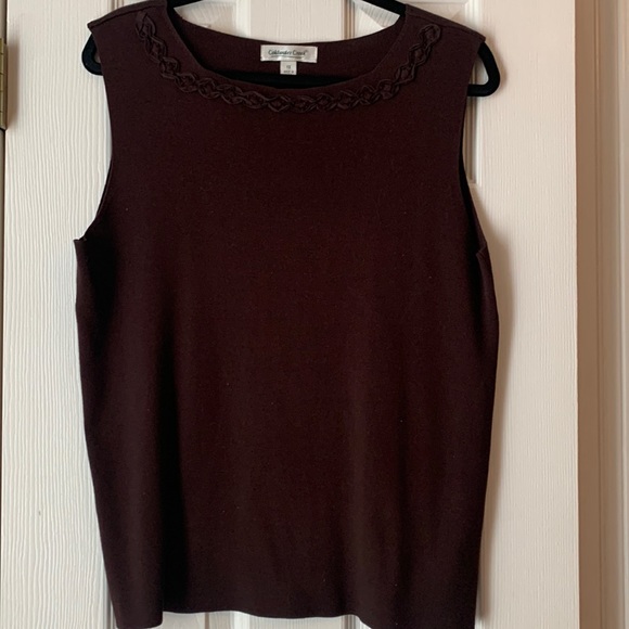 Coldwater Creek Tops - Coldwater Creek brown ribbed tank